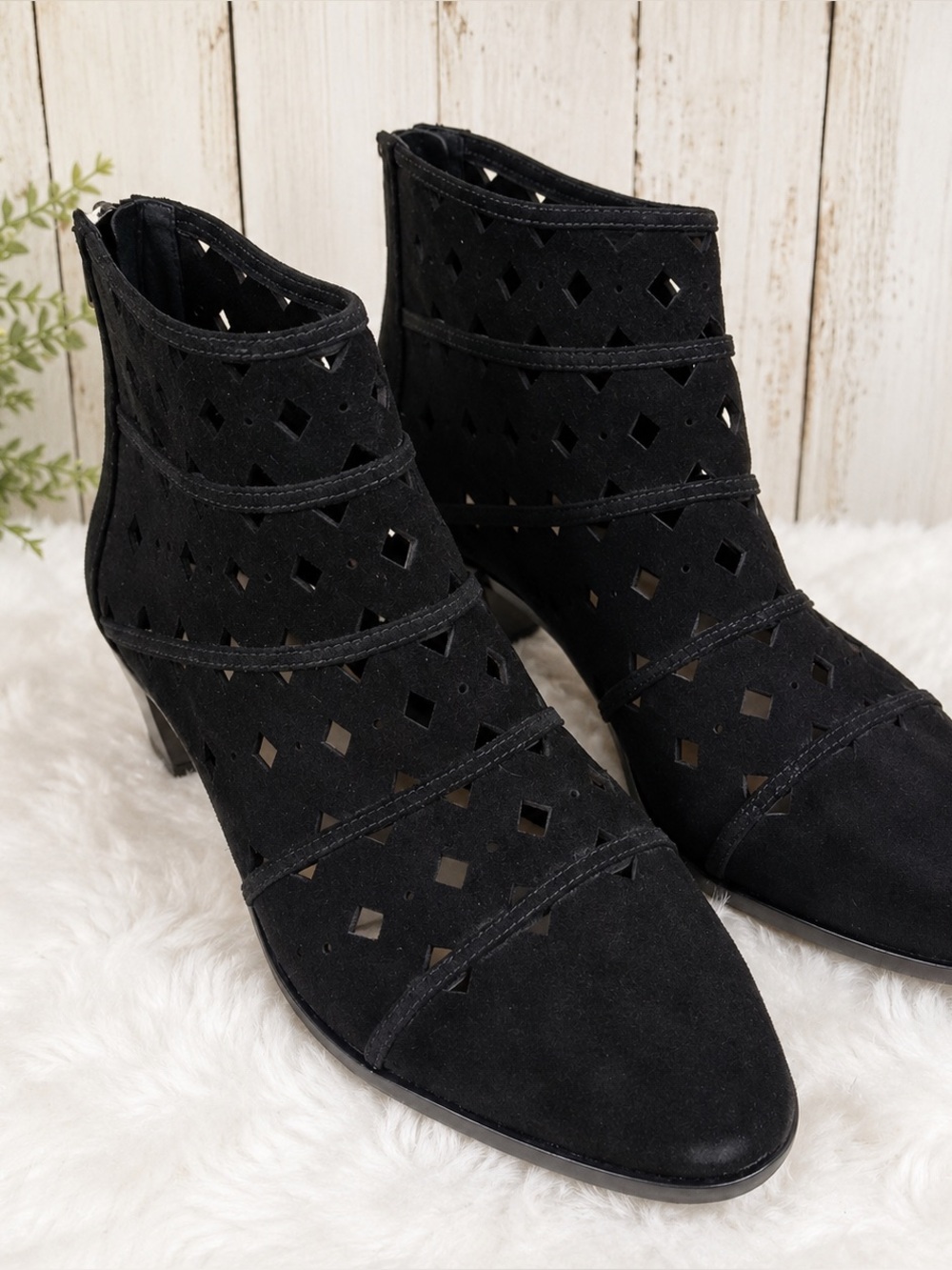 MICHAEL Michael Kors Black Cut-Out Ankle Booties